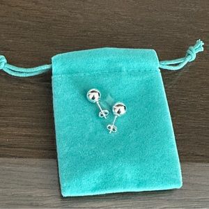 Tiffany and Co silver ball earrings